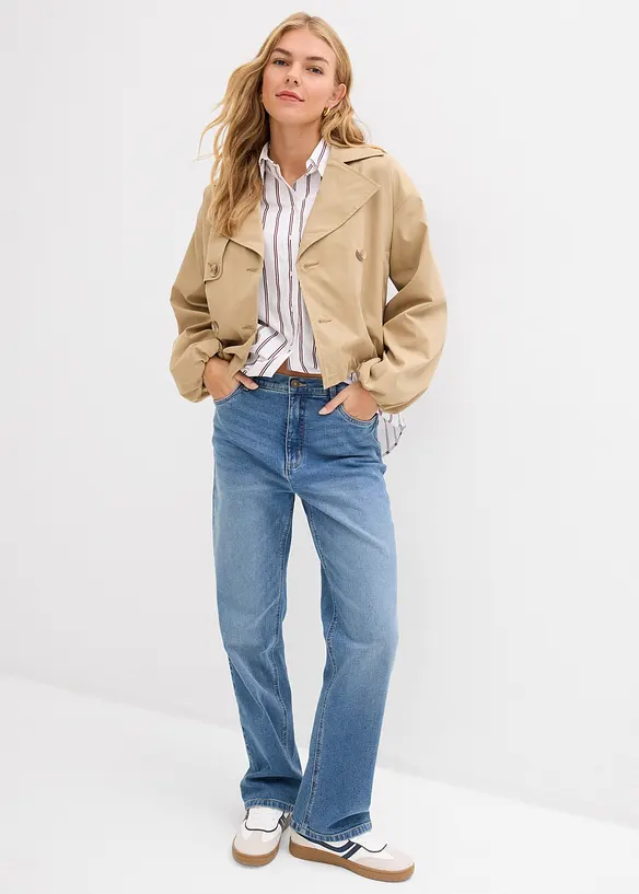 Straight jeans i Loose Fit med High Waist, bonprix