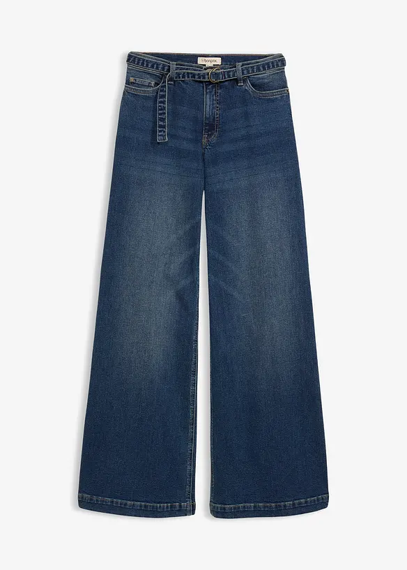 Wide Leg-jeans Mid Waist, Full Length, bonprix