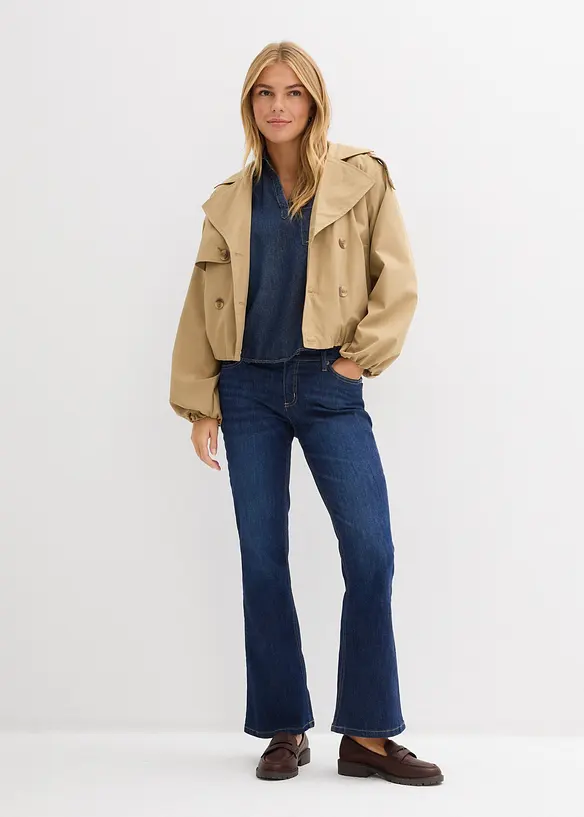 Jeanstunika med ekologisk bomull, bonprix