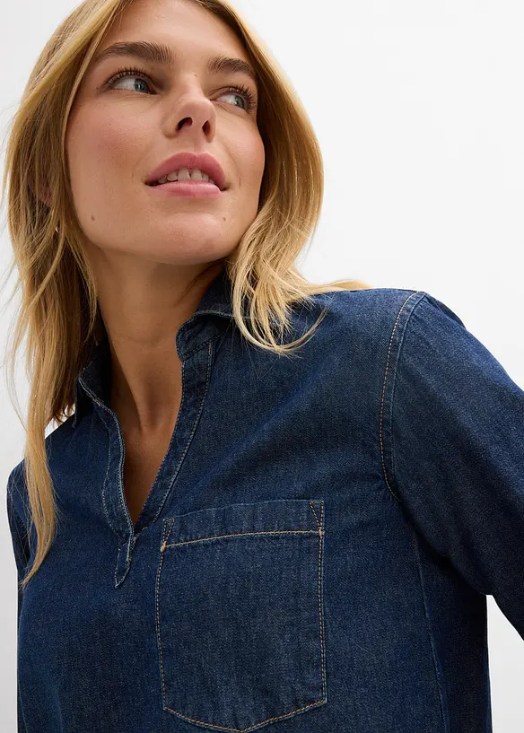 Jeanstunika med ekologisk bomull, bonprix