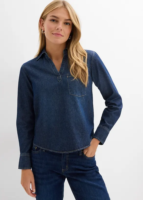 Jeanstunika med ekologisk bomull, bonprix