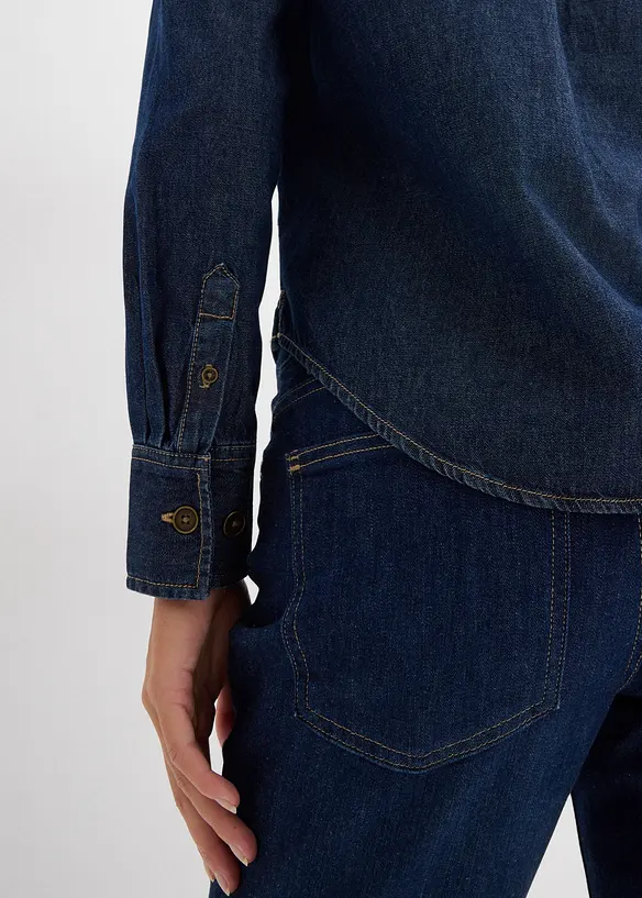 Jeanstunika med ekologisk bomull, bonprix