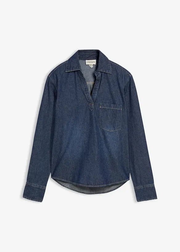 Jeanstunika med ekologisk bomull, bonprix