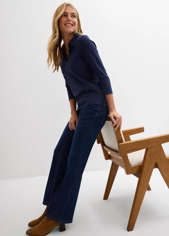 Jeans med flare, Mid Waist, bonprix