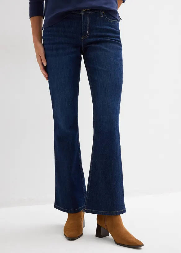 Jeans med flare, Mid Waist, bonprix