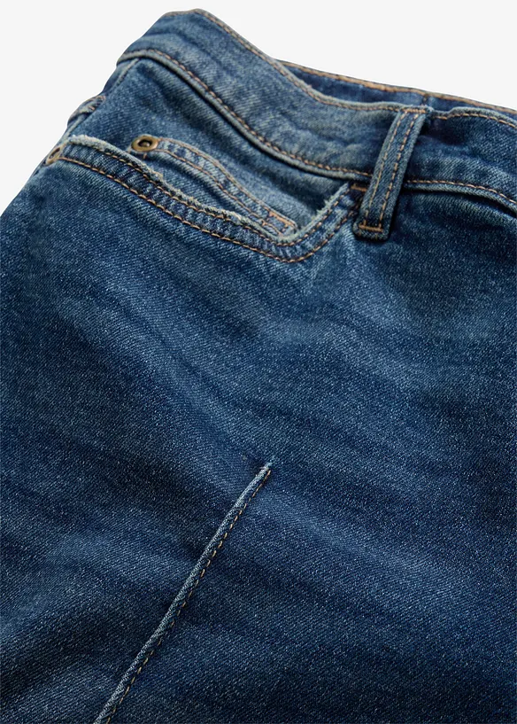 Wide-Leg-Jeans Mid Waist, Full Length, bonprix