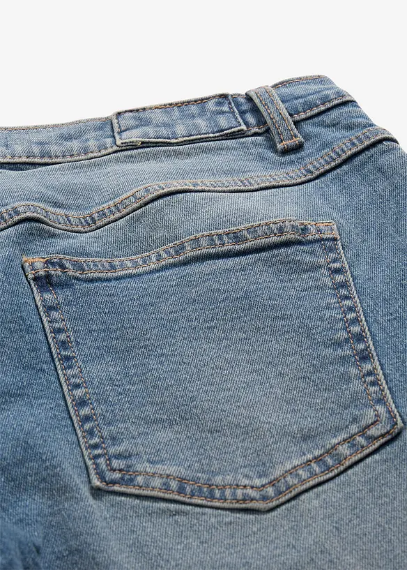 Wide-Leg-Jeans Mid Waist, Full Length, bonprix