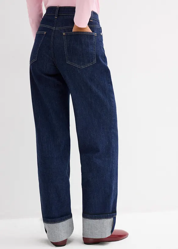 Loose Straight-Jeans Mid Waist, Full Length, bonprix