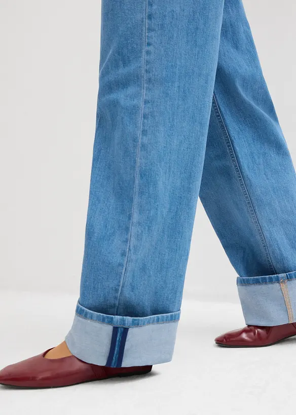 Loose Straight-Jeans Mid Waist, Full Length, bonprix