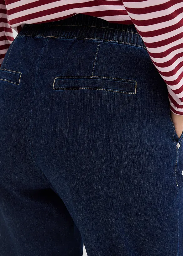 Barrel jeans Mid Waist, res&aring;rlinning, bonprix