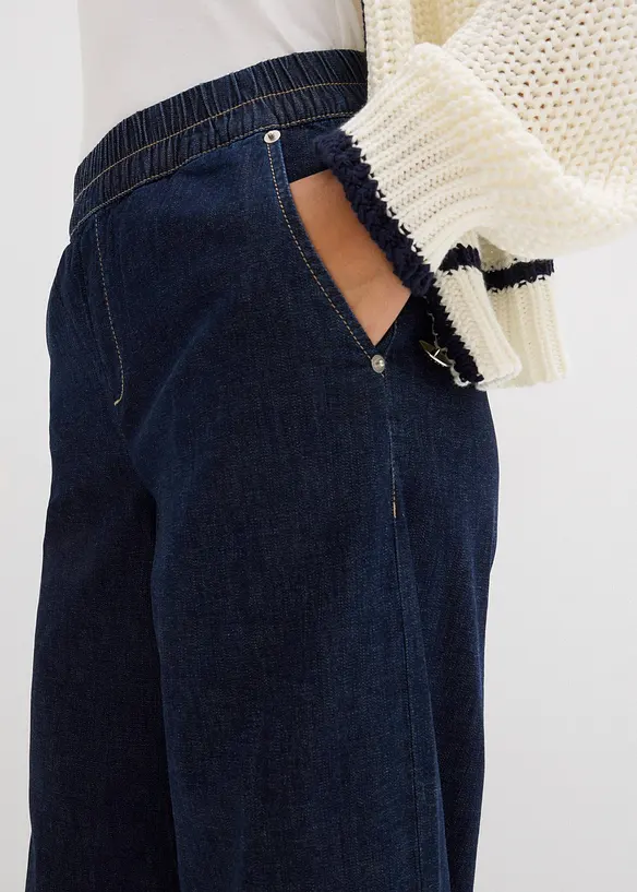 Barrel jeans Mid Waist, res&aring;rlinning, bonprix