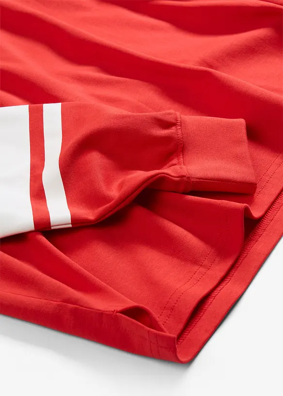 Oversized topp med l&aring;nga &auml;rmar av ekologisk bomull, bonprix