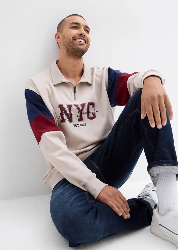 Sweatshirt av ekologisk bomull, Loose Fit, bonprix