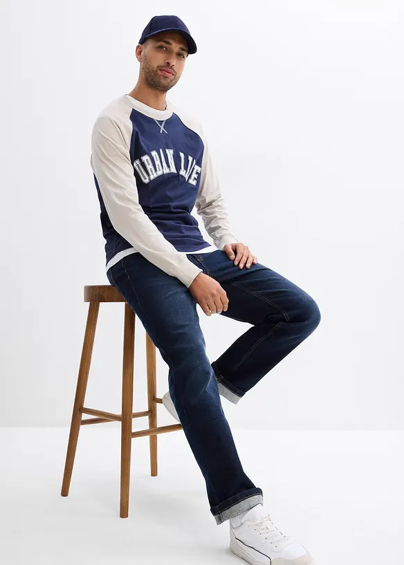 L&aring;ng&auml;rmad T-shirt i ekologisk bomull, bonprix