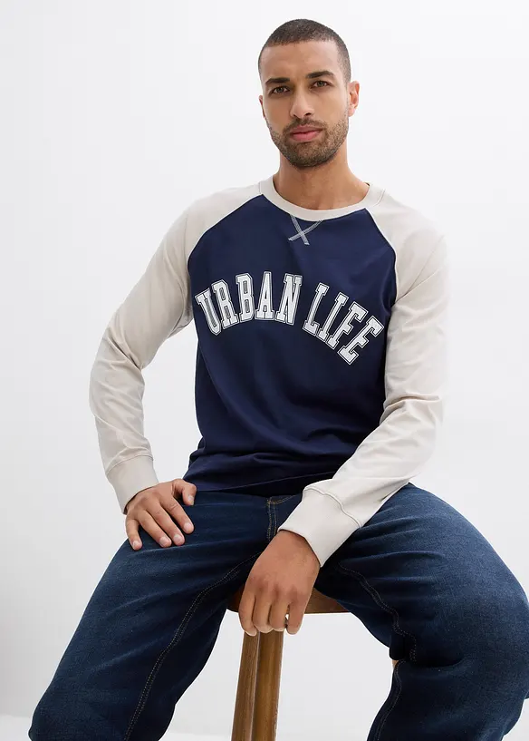 L&aring;ng&auml;rmad T-shirt i ekologisk bomull, bonprix