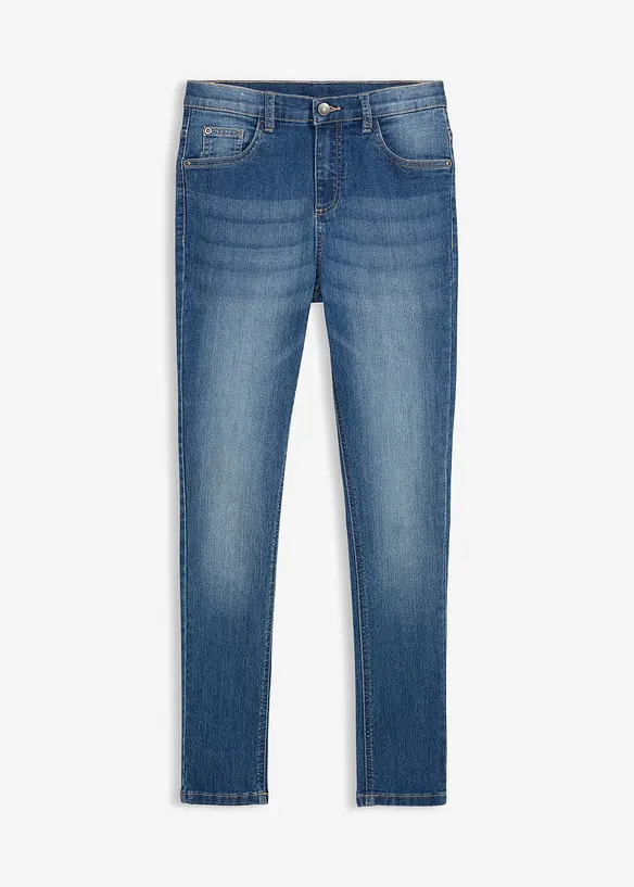 Stretchjeans med Skinny Fit och reglerbar linning, Straight, bonprix