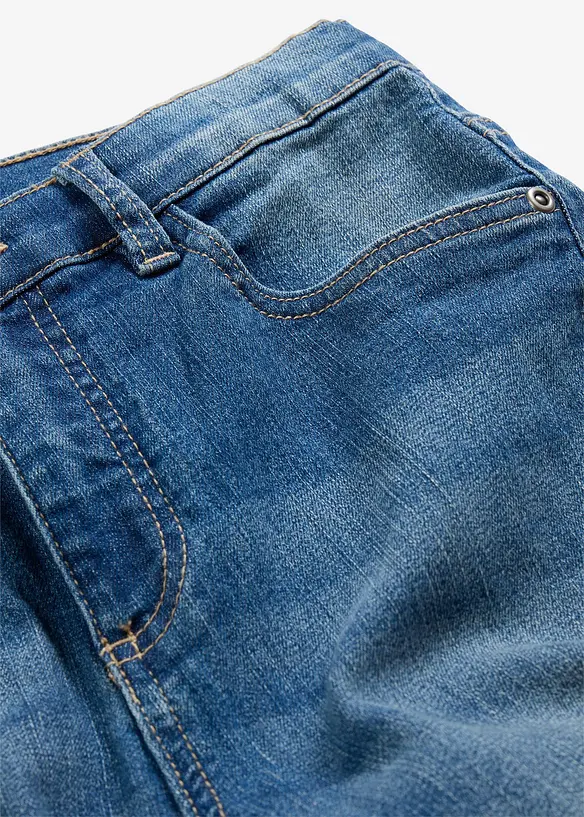 Stretchjeans med Skinny Fit och reglerbar linning, Straight, bonprix