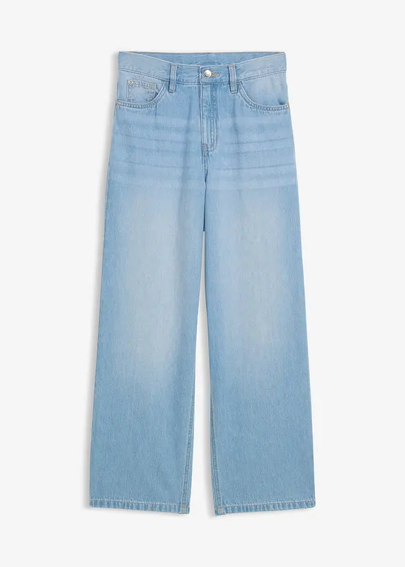 Baggy jeans med reglerbar linning, Straight, bonprix