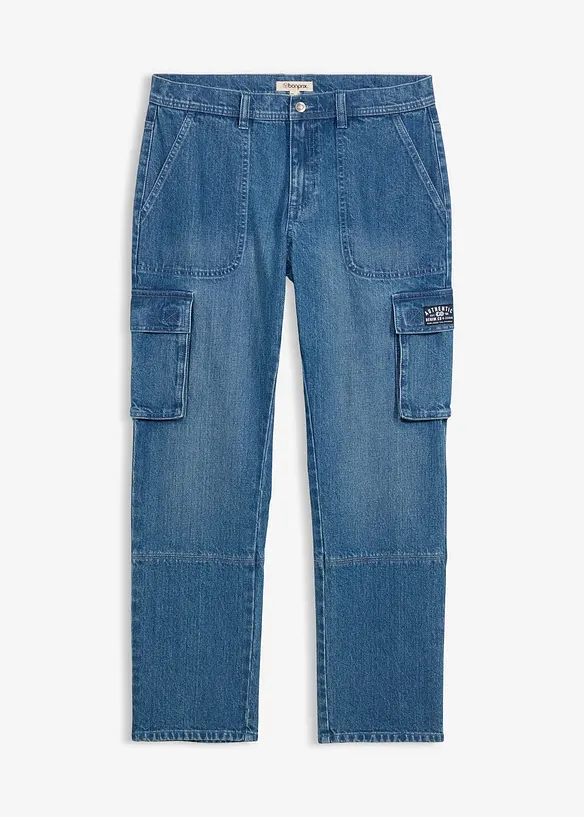 Cargojeans med Relaxed Fit, Straight, bonprix