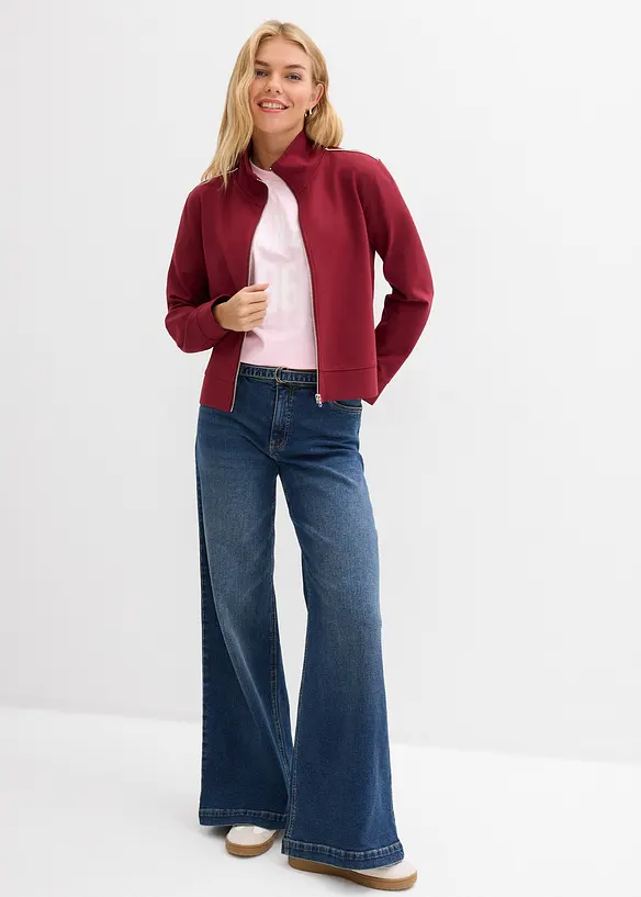 Sweatjacka i bekv&auml;m Punto di Roma, bonprix