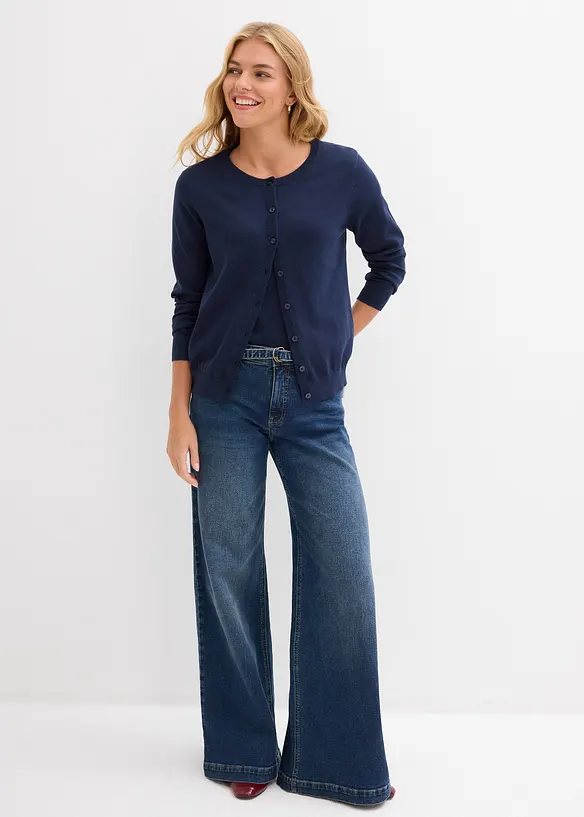 Finstickad cardigan, bonprix