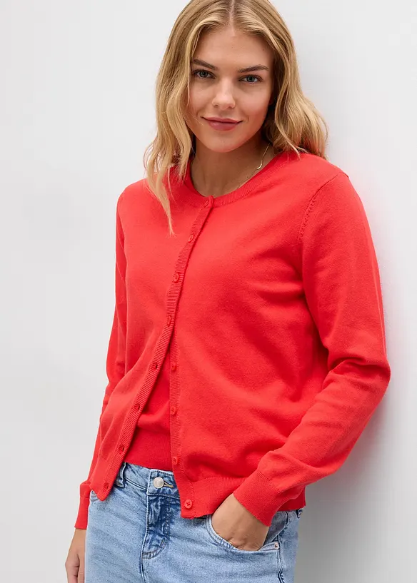 Finstickad cardigan, bonprix