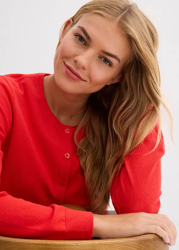 Finstickad cardigan, bonprix