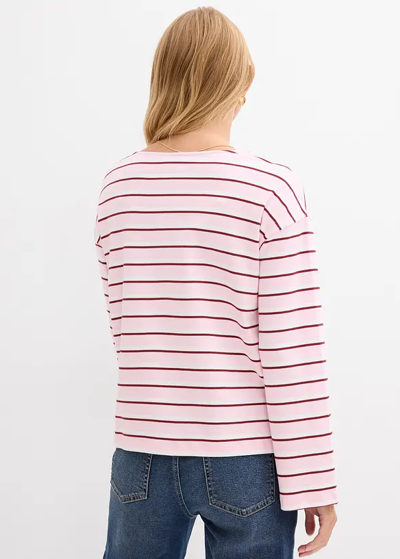 L&aring;ng&auml;rmad topp i ekologisk bomull, bonprix