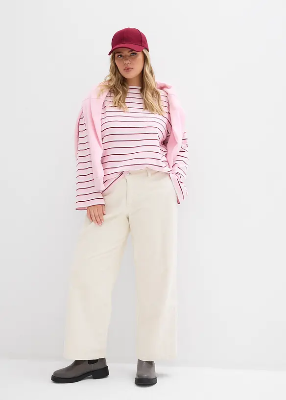 L&aring;ng&auml;rmad topp i ekologisk bomull, bonprix