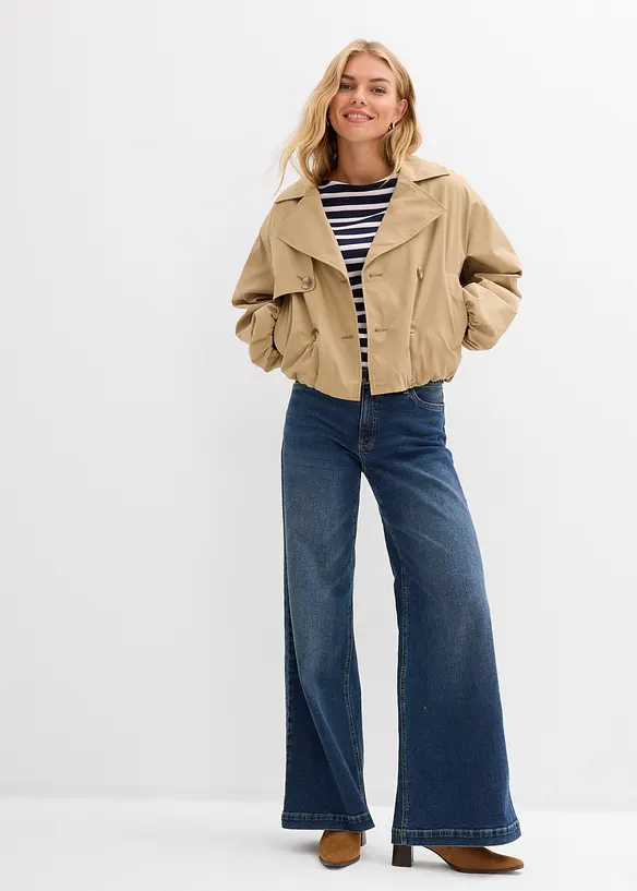 L&aring;ng&auml;rmad topp i ekologisk bomull, bonprix