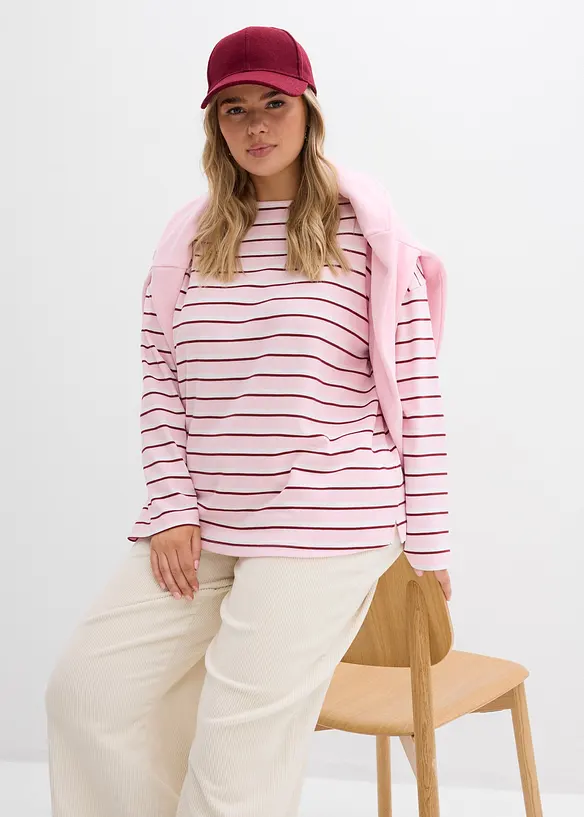 L&aring;ng&auml;rmad topp i ekologisk bomull, bonprix