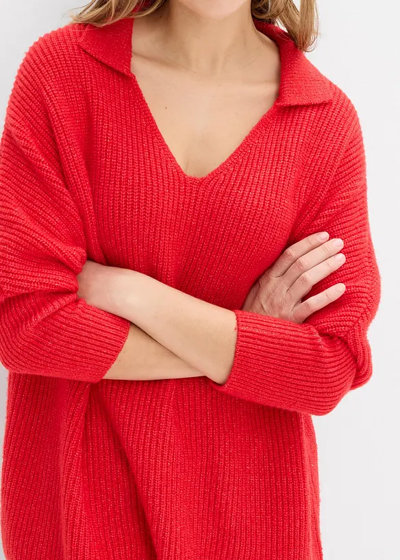 Oversizetr&ouml;ja med tenniskrage, bonprix