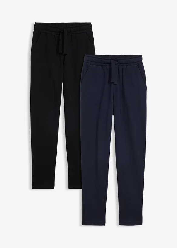 Joggingbyxa av bomullsmix (2-pack), bonprix