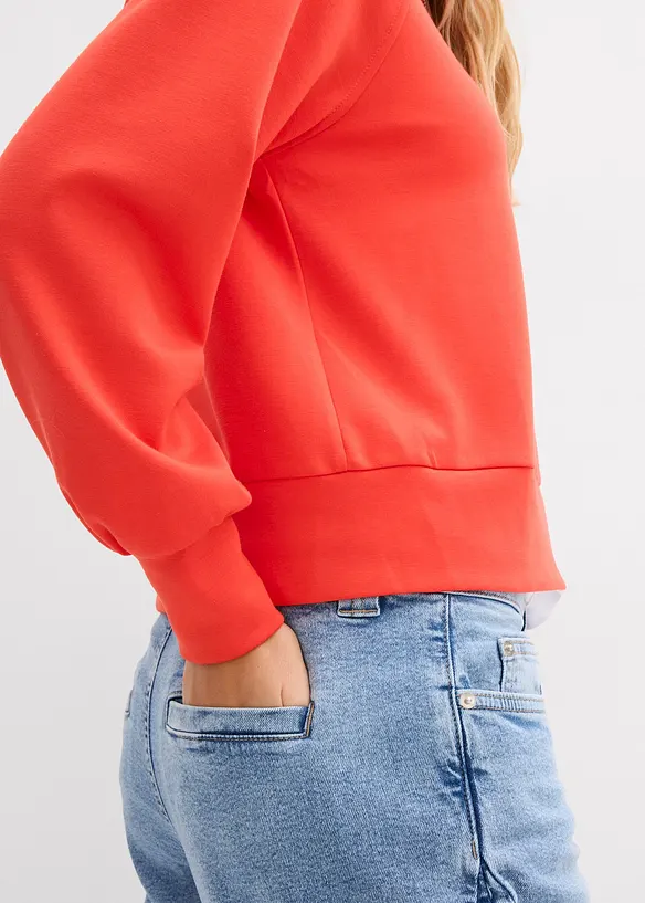 Sweatshirt av mjuk, stabil trik&aring;, bonprix