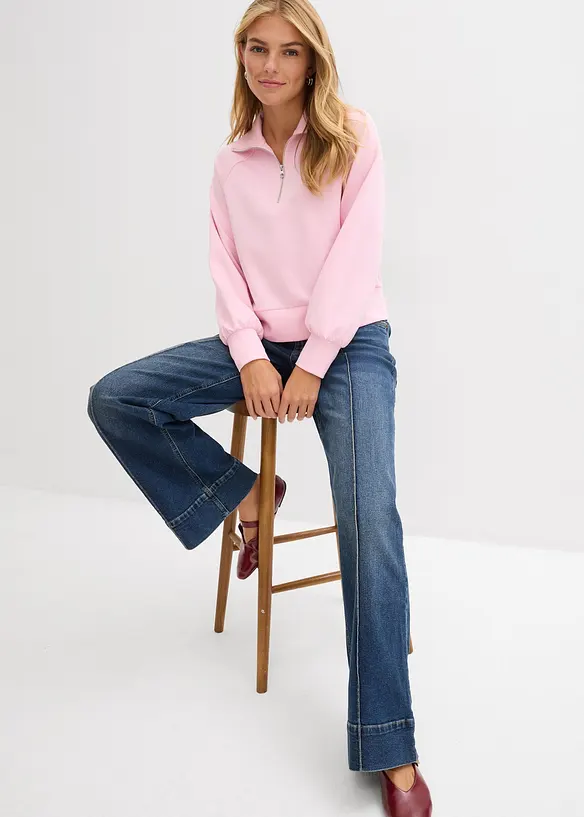 Sweatshirt av mjuk, stabil trik&aring;, bonprix