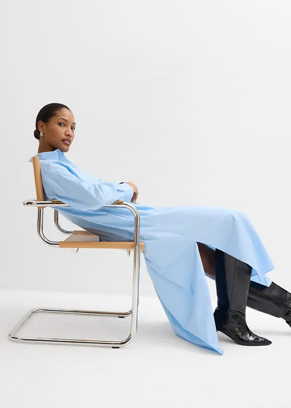 Skjortkl&auml;nning i bomull, bonprix