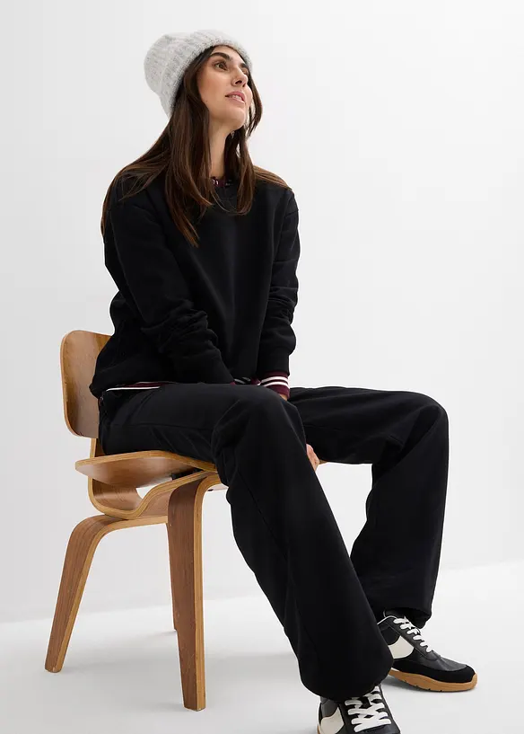 Mamma-/amningssweatshirt i ekologisk bomull, bonprix