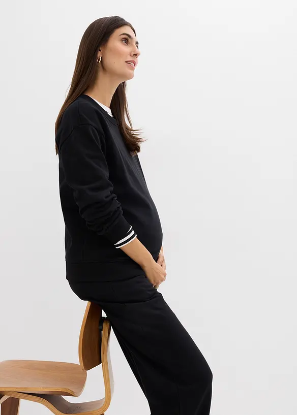 Mamma-/amningssweatshirt i ekologisk bomull, bonprix