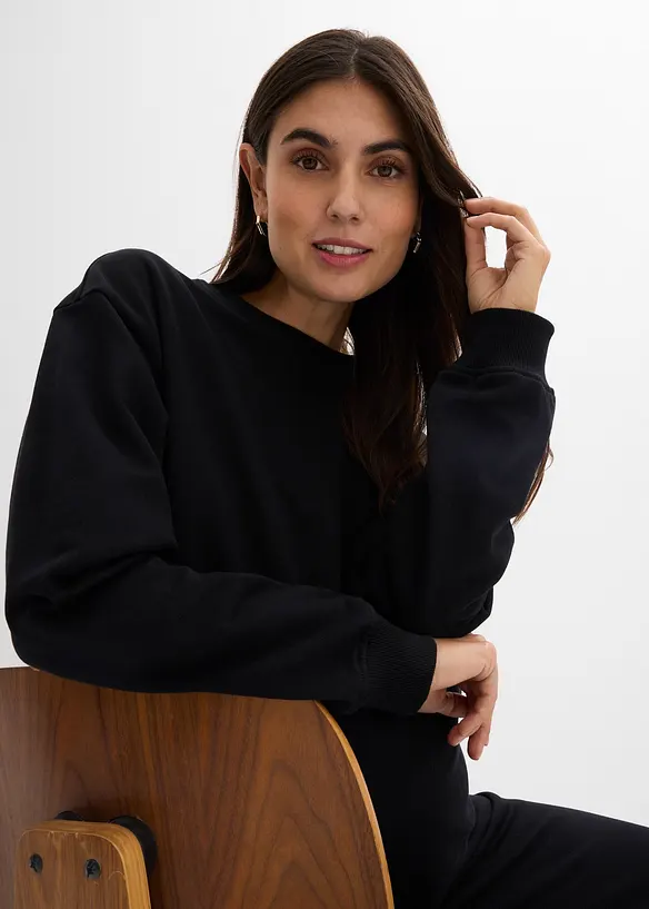 Mamma-/amningssweatshirt i ekologisk bomull, bonprix