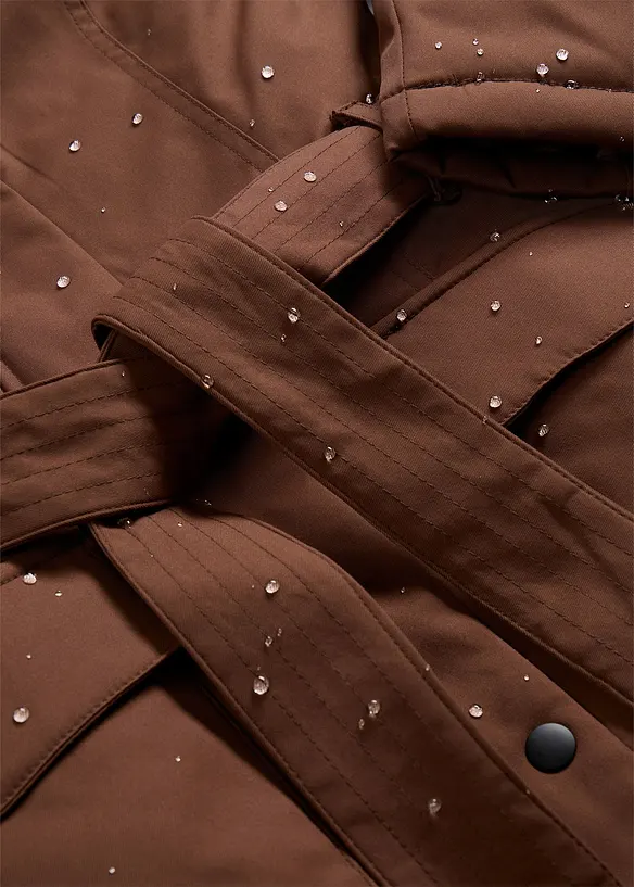 Kort kappa med sk&auml;rp och leopardm&ouml;nstrat foder, bonprix