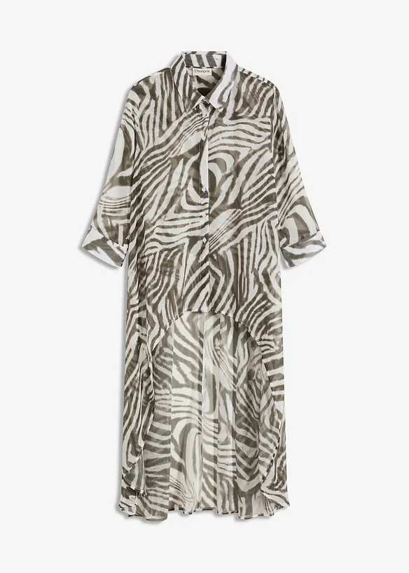 L&aring;ng blus i chiffong, bonprix