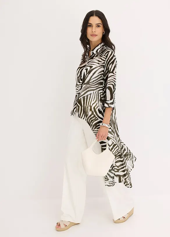 L&aring;ng blus i chiffong, bonprix