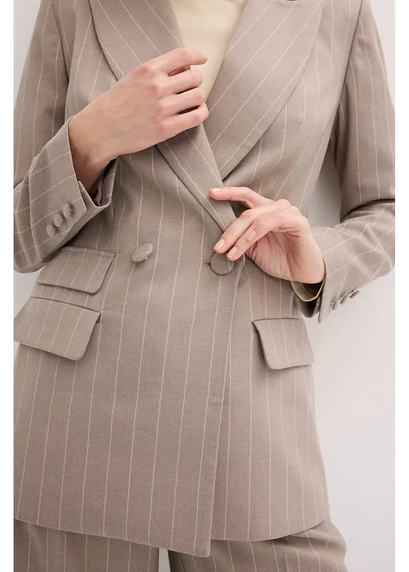 Kritstrecksrandig kavaj, bonprix