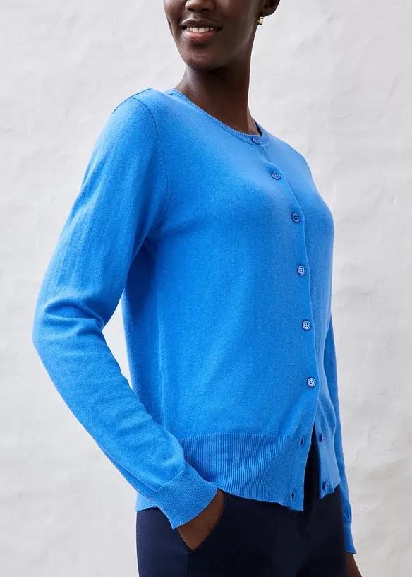 Cardigan med sidenandel, bonprix