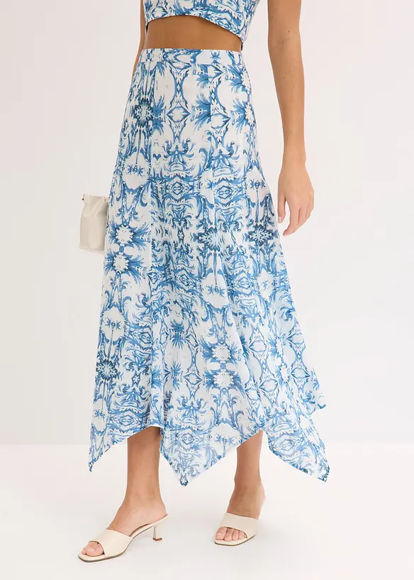 Kjol med flikig nederkant, bonprix