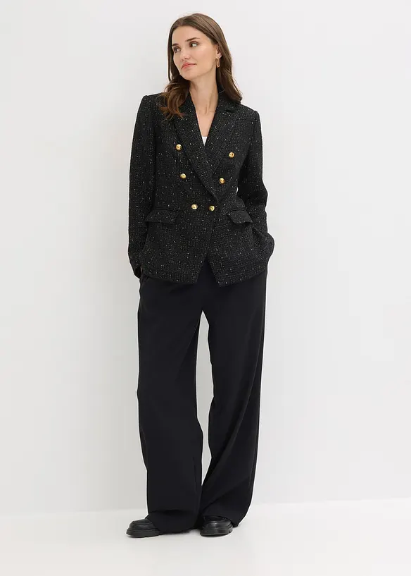 Dubbelkn&auml;ppt boucl&eacute;kavaj, bonprix