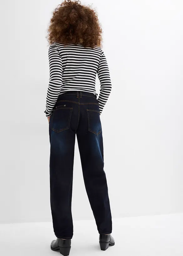 Barrel-jeans, Mid Waist, Stretch, bonprix