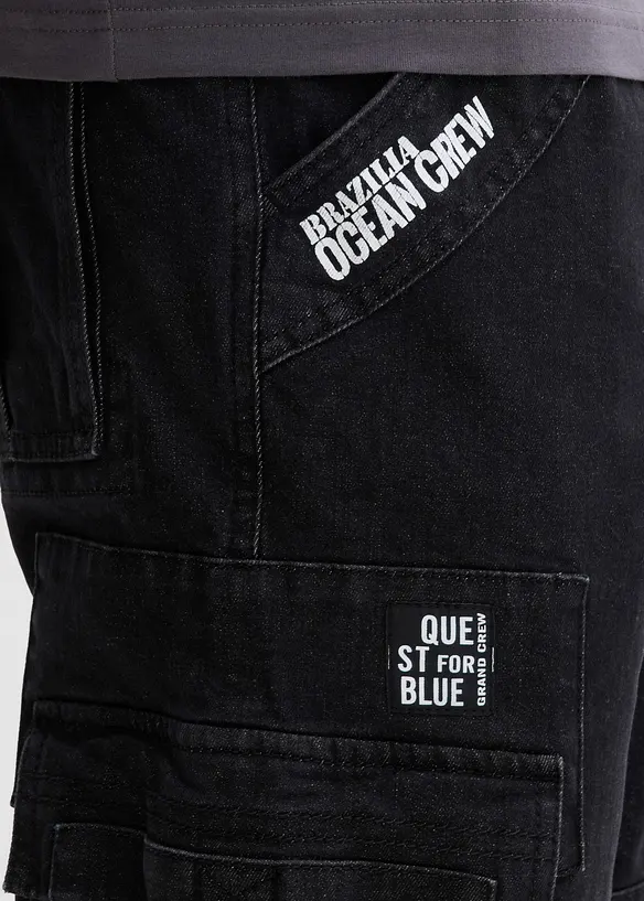 Relaxed Fit Stretch Jeans med bekv&auml;m midja, Straight, bonprix