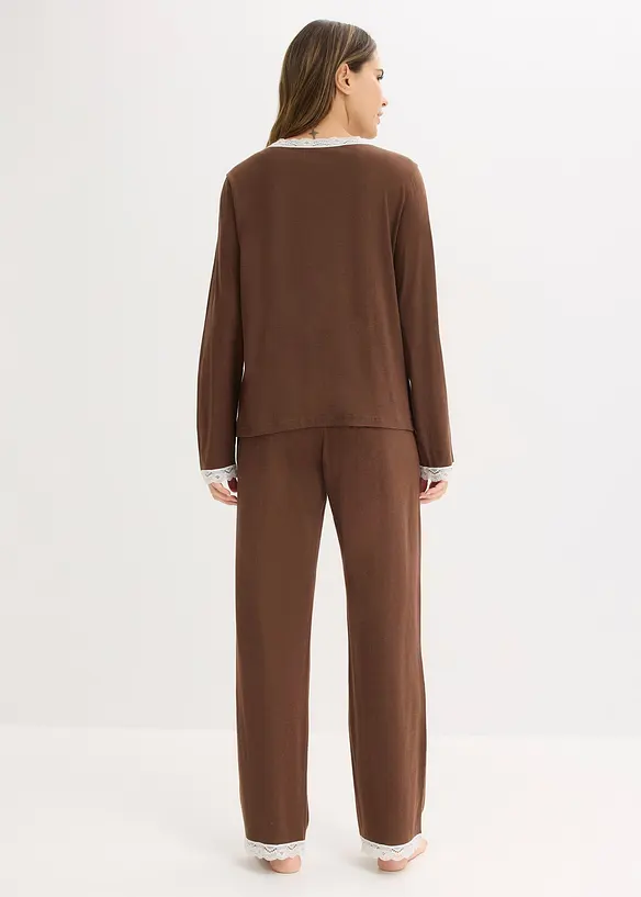 Pyjamas med knappsl&aring;, bonprix