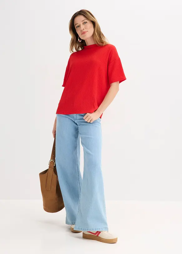 Cr&eacute;petopp med struktur, bonprix